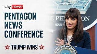 Pentagon news conference after Trump's historic US election victory