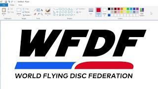 How to draw the World Flying Disc Federation logo using MS Paint | How to draw on your computer