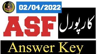 ASF Carporal Complete Solved Paper 02/04/2022 || ASF Past Paper 2022