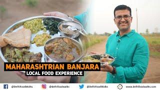 Unseen Maharashtrian Banjara Local Food Experience in Yavatmal l Lapad Roti + Solai + Mutton Curry