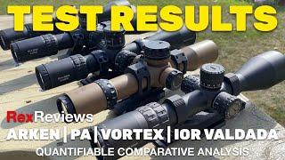 NUMBERS DON'T LIE!  Arken SH-4J | PA 3-18x50 | Vortex 5-25X56 | IOR 2-16x42 ~ Rex Reviews