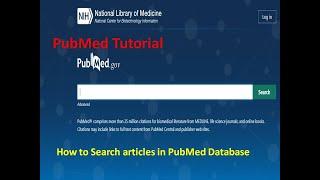 PubMed Tutorial  I  How to Search articles in PubMed Database I PubMed Search