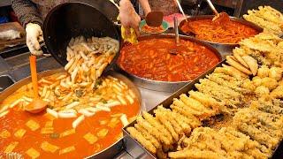 Vua của thức ăn đường phố! bánh gạo cay, đồ chiên các loại - NHẤT 3 / Món ăn đường phố Hàn Quốc