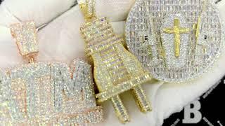 Custom Hip Hop Bling Pendants | Iced Out Baguette Charms