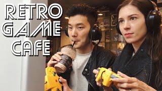 Vlog: RETRO GAME Cafe & Arcade Fun in Korea (자막)이색카페 레트로 게임 카페 & 국제커플 브이로그 오락실