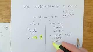 Solving more quadratic trig equations