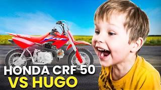 UCZĘ SYNKA JEŹDZIĆ NA HONDA CRF 50 - JEGO PIERWSZY RAZ