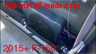 2015+ F-150 subwoofer install made easy. Kicker 10”.