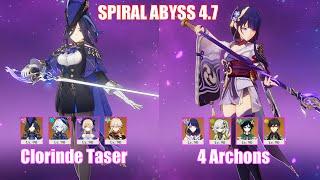 C0 Clorinde Taser & 4 Archons | Spiral Abyss 4.7 | Genshin Impact