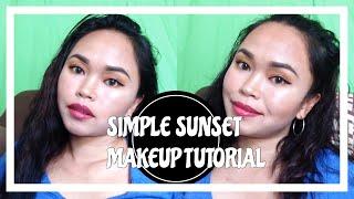 1 MINUTE MAKEUP TUTORIAL (SIMPLE SUNSET MAKEUP) | Simply Yosh