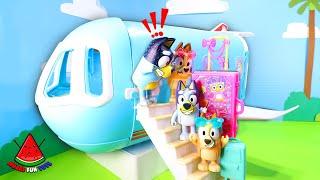 Bluey Family Vacation on an Airplane ! | Airplane Safety Tips for Kids and Toddlers