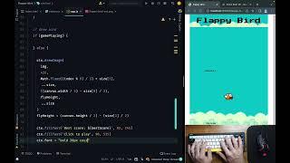 ASMR Programming | Build Flappy Bird Game in JavaScript [No talking]
