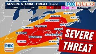 Major Cities In Northeast, Mid-Atlantic Face Significant Severe Weather Threat Wednesday