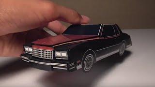 JCARWIL PAPERCRAFT 1980 Chevy Monte Carlo (Building Paper Model Car)