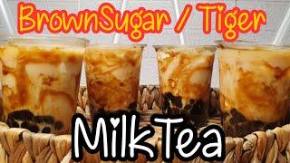 How to Make Brown Sugar Milk Tea | Tiger Milk Tea with Boba Pearls | Homemade Milk Tea