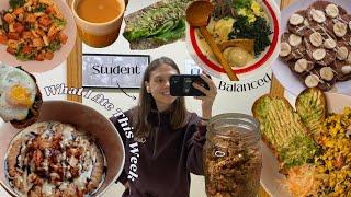 WHAT I EAT IN A WEEK// As a Student// healthy balanced meals// Simple Recipes