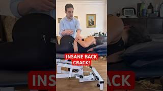 INSANELY LOUD AND SATISFYING BACK CRACK! #asmr #satisfying #osteopath #chiropractic
