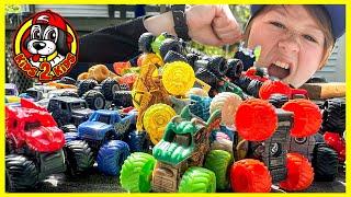 MONSTER JAM MINIS ️ X-TREME DRAG RACING (Marvel Monster Trucks & Our California Trip)