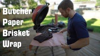 Butcher Paper Test - Smoked Brisket Wrapped in Butcher Paper