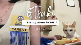 living alone in the Philippines: graduation part 2, typhoon carina, getting sick | silent vlog