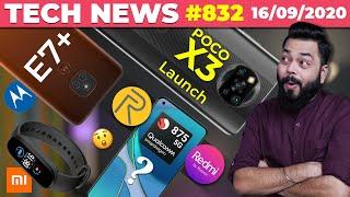 POCO X3 22nd Launch, realme & Redmi SD875 Phones, Moto E7 Plus, Mi Band 5 Launch,Apple Event-TTN#832