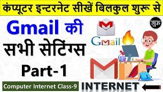Computer Internet Class-9 | email all settings in hindi | Gmail all setting | email all features