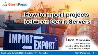 How to import projects in Gerrit v3.7