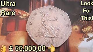 DO YOU Have it! Don't Spend This Ultra Rare Error Coin U.K 50 New Pence Elizabeth II Worth Money