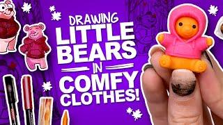 DRAWING CUTE BEARS IN OVERSIZED SWEATSHIRTS!!?  ZenPop! Stationery Unboxing