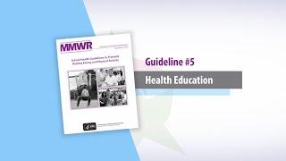 Guideline 5 Health Education