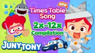 Let's Multiply Together! | *NEW* Times Table Songs | Multiplication Songs Compilation | JunyTony