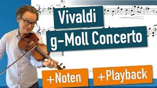 Vivaldi Violin Concerto in G minor, RV 317 + Violin Sheet Music + Piano Accompaniment