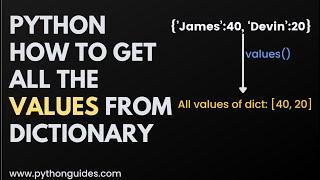 Python-Get All the Dictionary Values || Extract All the Values of Dictionary | Python Beginner Guide