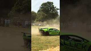 Twin Turbo Lamborghini Huracan going off road in the field