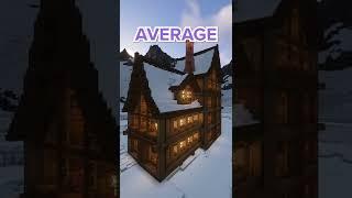 Noob vs average vs expert Minecraft snowy house