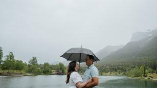 Classy, Rainy, Romantic Engagement Session in the Mountains