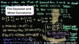 The Gaussian and Mean Curvatures of a Surface