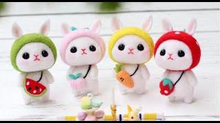 淘宝 梧桐家羊毛毡 · Rabbit Strawberry DIY tutorial 羊毛毡wool felt视频教程教学