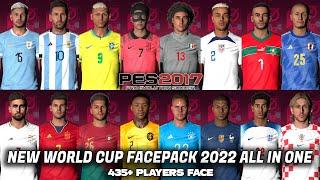 PES 2017 NEW WORLD CUP FACEPACK 2022 ALL IN ONE