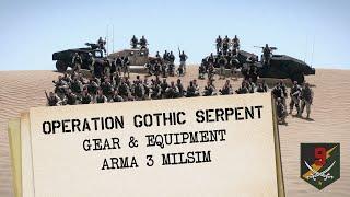 Operation Gothic Serpent Gear & Weapons, ARMA 3 Milsim