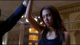 Jessica Alba (barefoot) fights vs guy in ring (Dark Angel)