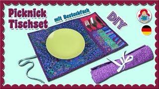 DIY | Picknick Tischset mit Bestecktasche • Sami Dolls Tutorials