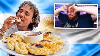 REACCIONANDO A LUISITO COMUNICA PROBANDO COMIDA CALLEJERA ARGENTINA