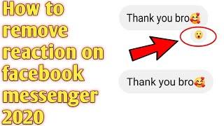 How to remove reaction on facebook messenger 2020