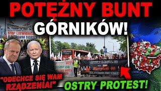 GÓRNICY OPANOWALI WARSZAWĘ RAZEM Z ROLNIKAMI! - masowy protest