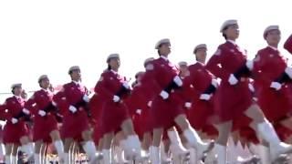 Китайские девушки    военный парад   КАТЮША