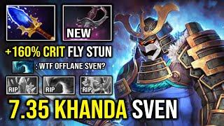 How to Play Sven as Offlane in 7.35 Like a Pro with New Item Khanda + Scepter Flying Stun Dota 2