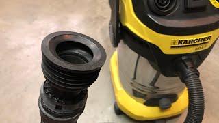 Karcher WD 6 Premium - How to unclog a drain.