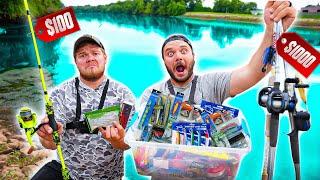 $100 vs $1000 Budget Fishing Challenge (HUGE GIVEAWAY) Featuring AYO Fishing