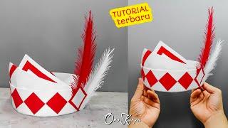 Cara membuat topi dari kertas karton untuk MPLS MOS merah putih terbaru topi KARNAVAL 17 Agustus
